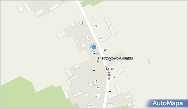 Pietrzykowo-Gołąbki, Pietrzykowo-Gołąbki, 15, mapa Pietrzykowo-Gołąbki