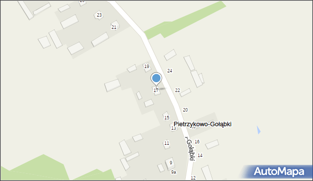Pietrzykowo-Gołąbki, Pietrzykowo-Gołąbki, 17, mapa Pietrzykowo-Gołąbki