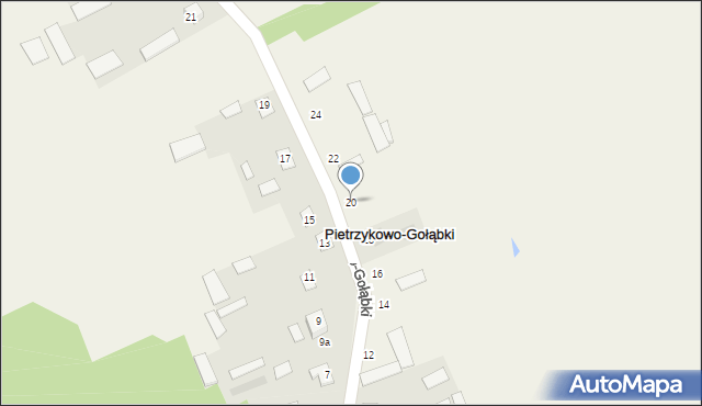 Pietrzykowo-Gołąbki, Pietrzykowo-Gołąbki, 20, mapa Pietrzykowo-Gołąbki