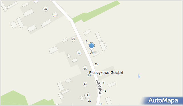 Pietrzykowo-Gołąbki, Pietrzykowo-Gołąbki, 22, mapa Pietrzykowo-Gołąbki