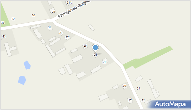 Pietrzykowo-Gołąbki, Pietrzykowo-Gołąbki, 23, mapa Pietrzykowo-Gołąbki