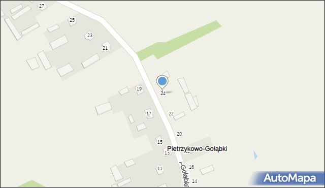 Pietrzykowo-Gołąbki, Pietrzykowo-Gołąbki, 24, mapa Pietrzykowo-Gołąbki