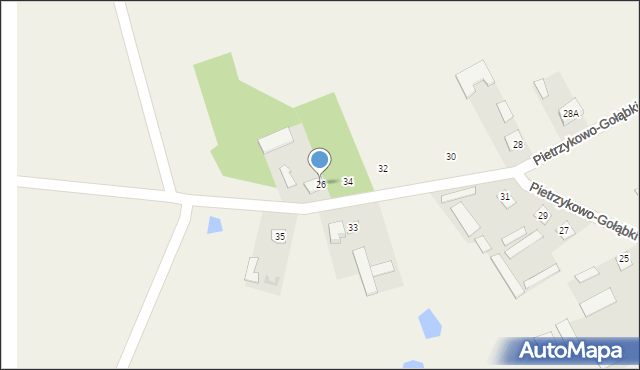 Pietrzykowo-Gołąbki, Pietrzykowo-Gołąbki, 26, mapa Pietrzykowo-Gołąbki