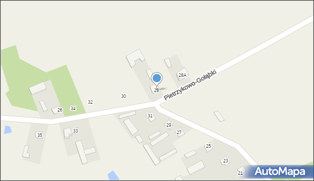 Pietrzykowo-Gołąbki, Pietrzykowo-Gołąbki, 28, mapa Pietrzykowo-Gołąbki