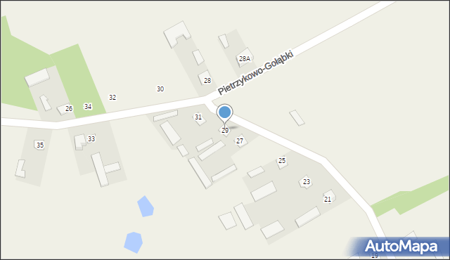 Pietrzykowo-Gołąbki, Pietrzykowo-Gołąbki, 29, mapa Pietrzykowo-Gołąbki