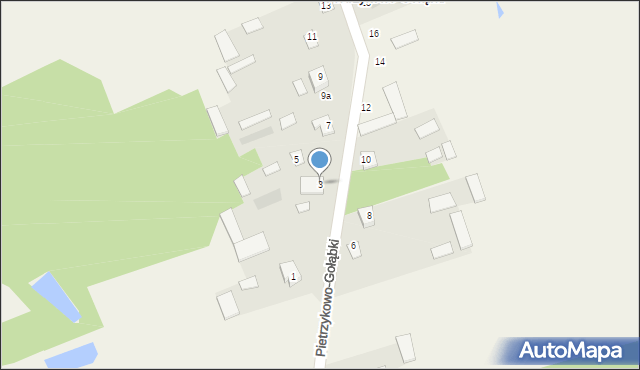 Pietrzykowo-Gołąbki, Pietrzykowo-Gołąbki, 3, mapa Pietrzykowo-Gołąbki