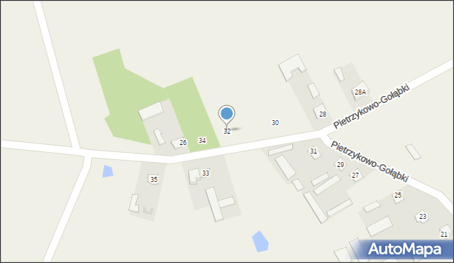 Pietrzykowo-Gołąbki, Pietrzykowo-Gołąbki, 32, mapa Pietrzykowo-Gołąbki