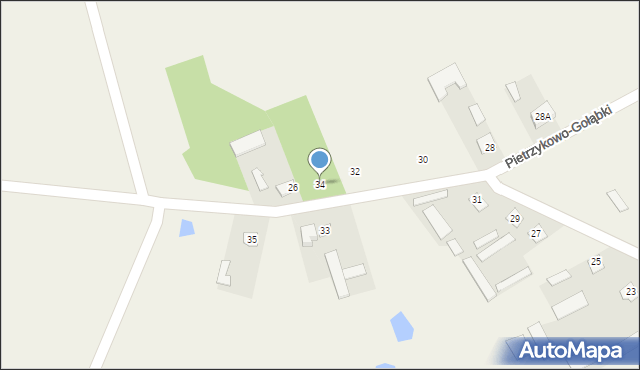 Pietrzykowo-Gołąbki, Pietrzykowo-Gołąbki, 34, mapa Pietrzykowo-Gołąbki