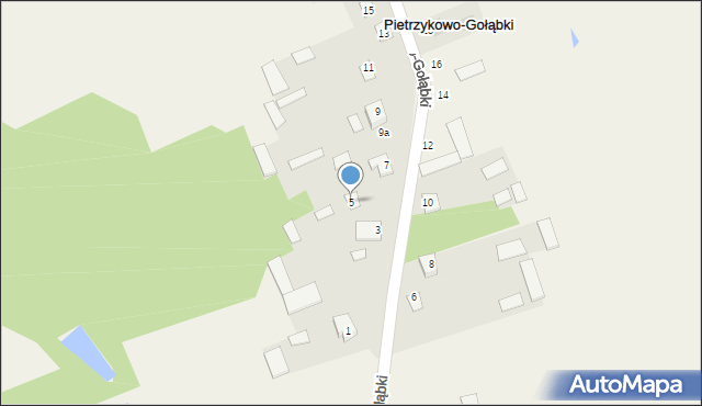 Pietrzykowo-Gołąbki, Pietrzykowo-Gołąbki, 5, mapa Pietrzykowo-Gołąbki