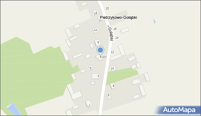 Pietrzykowo-Gołąbki, Pietrzykowo-Gołąbki, 7, mapa Pietrzykowo-Gołąbki