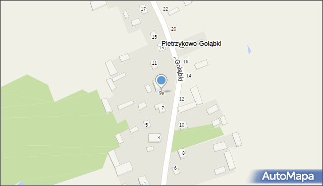 Pietrzykowo-Gołąbki, Pietrzykowo-Gołąbki, 9a, mapa Pietrzykowo-Gołąbki