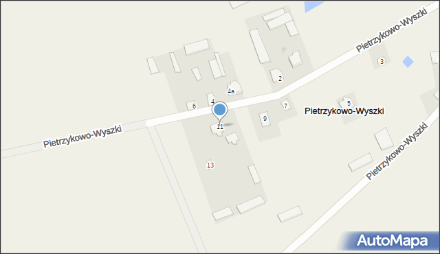 Pietrzykowo-Wyszki, Pietrzykowo-Wyszki, 11, mapa Pietrzykowo-Wyszki