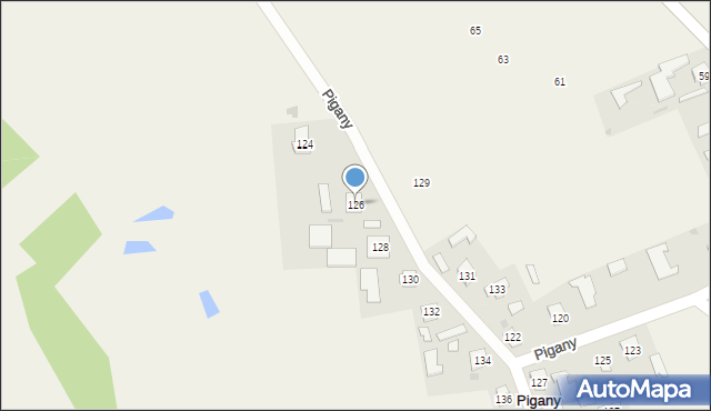 Pigany, Pigany, 126, mapa Pigany