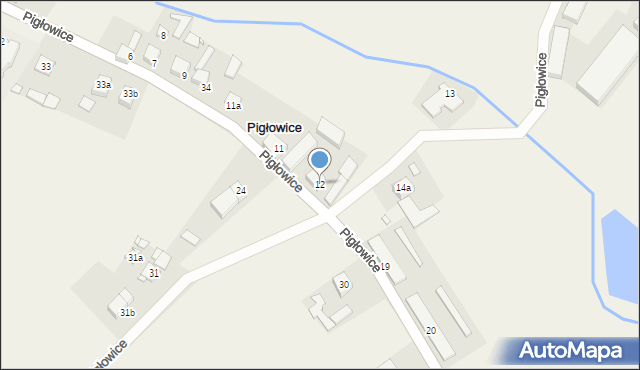 Pigłowice, Pigłowice, 12, mapa Pigłowice