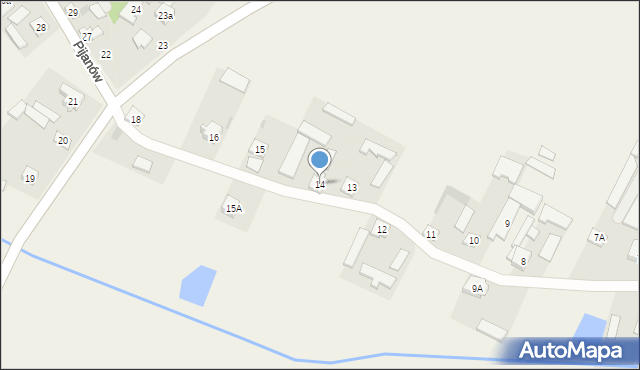 Pijanów, Pijanów, 14, mapa Pijanów