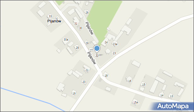 Pijanów, Pijanów, 22, mapa Pijanów