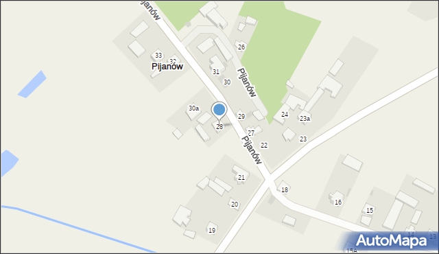 Pijanów, Pijanów, 28, mapa Pijanów