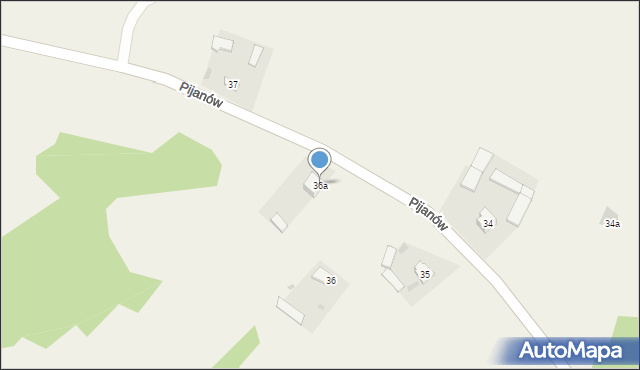 Pijanów, Pijanów, 36a, mapa Pijanów