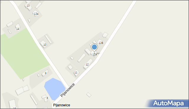 Pijanowice, Pijanowice, 12a, mapa Pijanowice