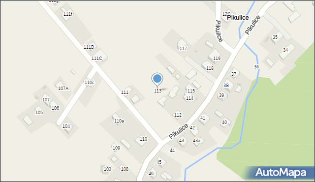 Pikulice, Pikulice, 113, mapa Pikulice