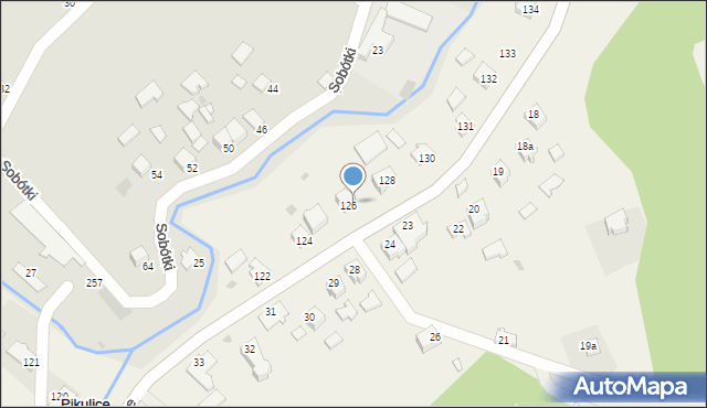 Pikulice, Pikulice, 127, mapa Pikulice