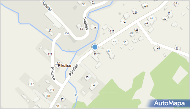 Pikulice, Pikulice, 33, mapa Pikulice