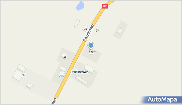Pikutkowo, Pikutkowo, 25A, mapa Pikutkowo