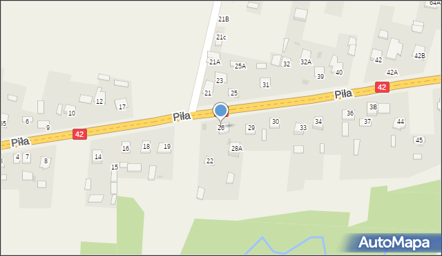 Piła, Piła, 26, mapa Piły