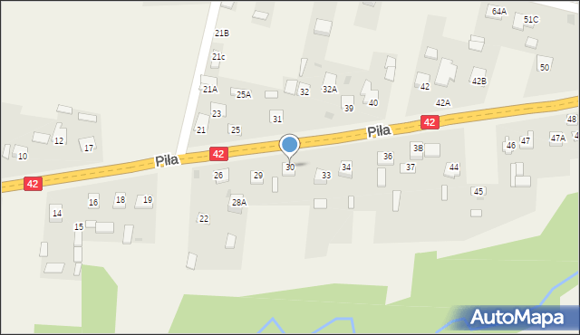 Piła, Piła, 30, mapa Piły