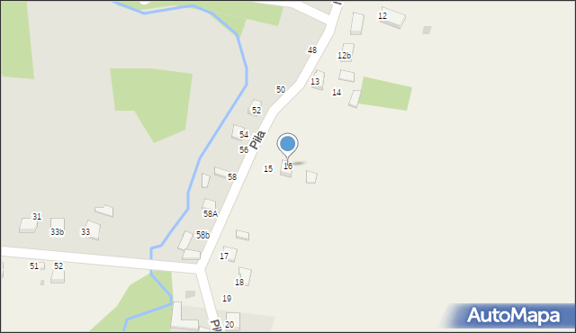 Piła, Piła, 16, mapa Piły