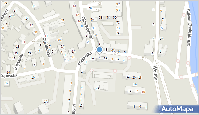 Piła, Piekarska, 2, mapa Piły