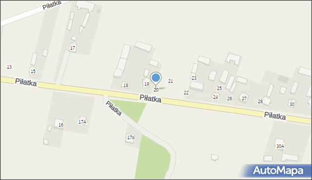 Piłatka, Piłatka, 20, mapa Piłatka
