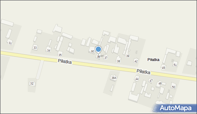 Piłatka, Piłatka, 36, mapa Piłatka