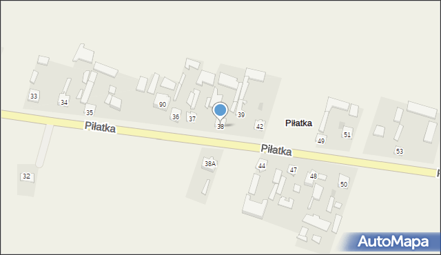 Piłatka, Piłatka, 38, mapa Piłatka