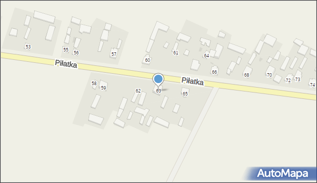 Piłatka, Piłatka, 63, mapa Piłatka