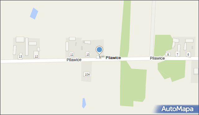 Pilawice, Pilawice, 9, mapa Pilawice