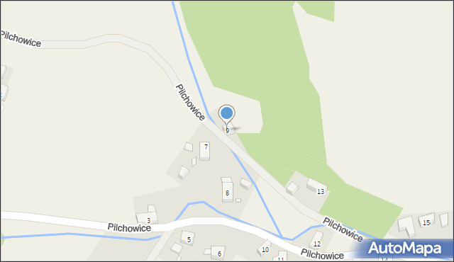 Pilchowice, Pilchowice, 9, mapa Pilchowice