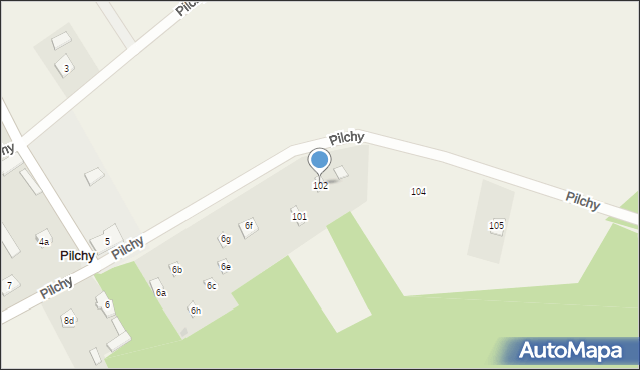 Pilchy, Pilchy, 102, mapa Pilchy