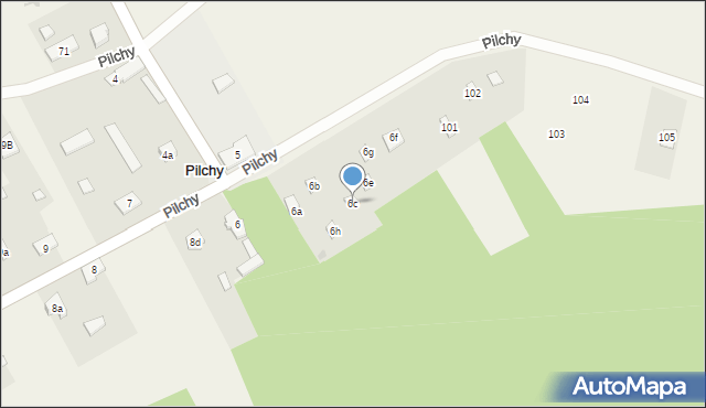 Pilchy, Pilchy, 6c, mapa Pilchy