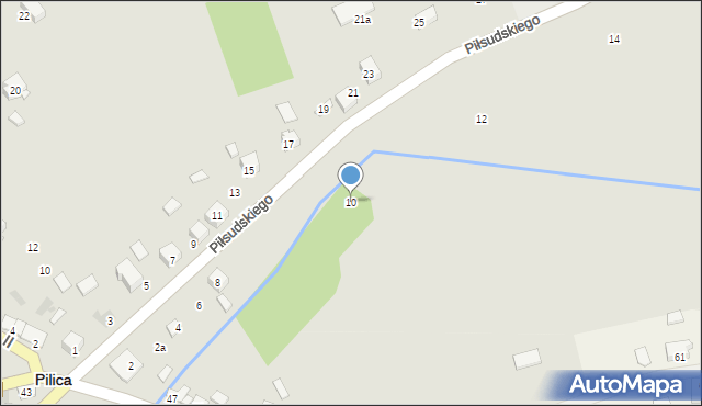 Pilica, Piłsudskiego Józefa, marsz., 10, mapa Pilica
