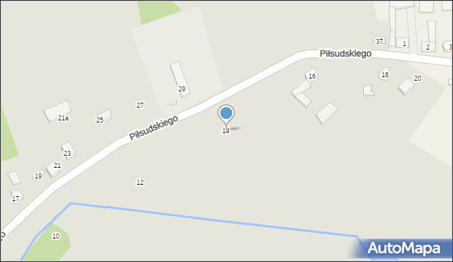 Pilica, Piłsudskiego Józefa, marsz., 14, mapa Pilica