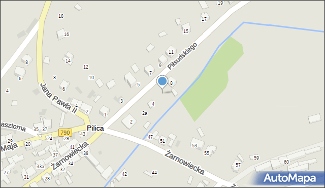 Pilica, Piłsudskiego Józefa, marsz., 6, mapa Pilica