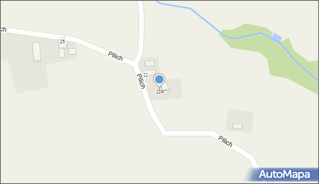 Pilich, Pilich, 22A, mapa Pilich