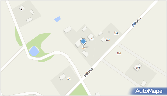 Pilitowo, Pilitowo, 7A, mapa Pilitowo