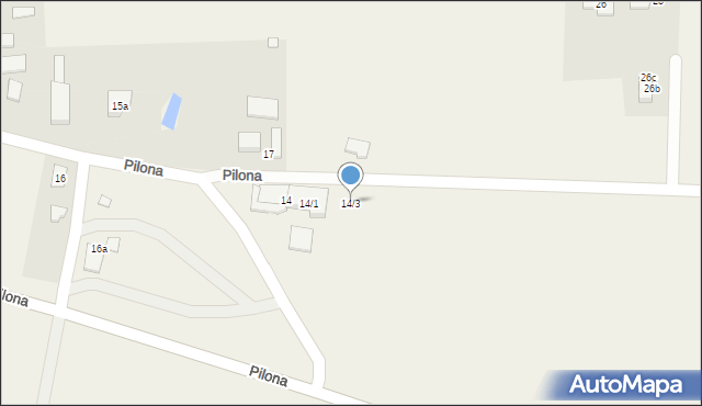 Pilona, Pilona, 14/3, mapa Pilona