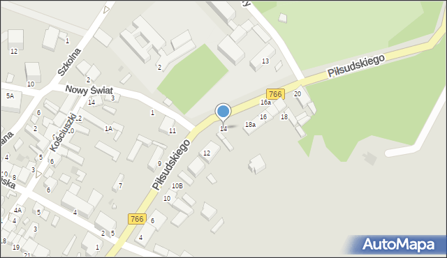 Pińczów, Piłsudskiego Józefa, marsz., 14, mapa Pińczów