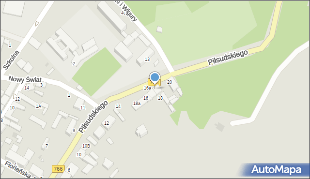 Pińczów, Piłsudskiego Józefa, marsz., 18c, mapa Pińczów