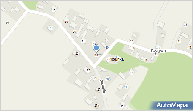 Piołunka, Piołunka, 24, mapa Piołunka