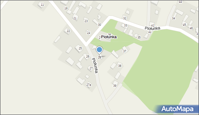Piołunka, Piołunka, 28, mapa Piołunka