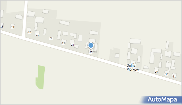 Piórków, Piórków, 25, mapa Piórków